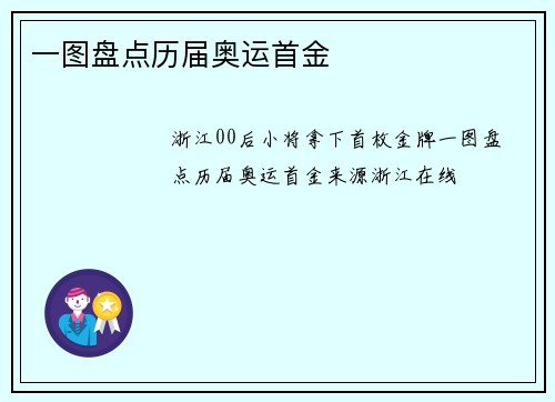 一图盘点历届奥运首金
